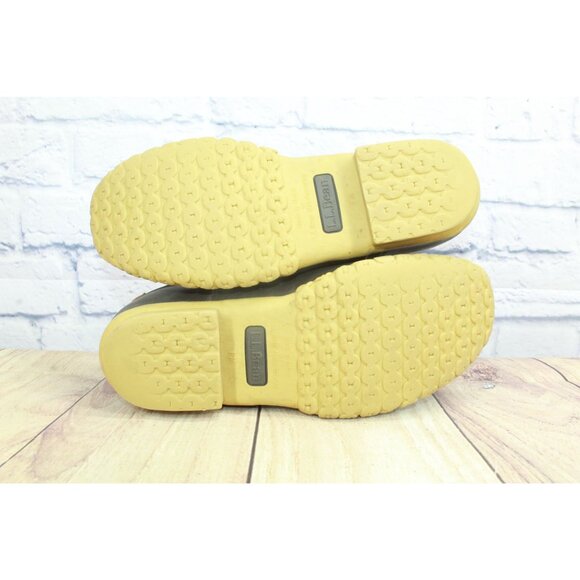 LL Bean 8" Lace Up Unlined Ankle Duck Boots Brown Leather Size 10 M - Picture 11 of 12